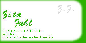 zita fuhl business card