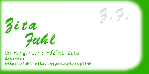 zita fuhl business card